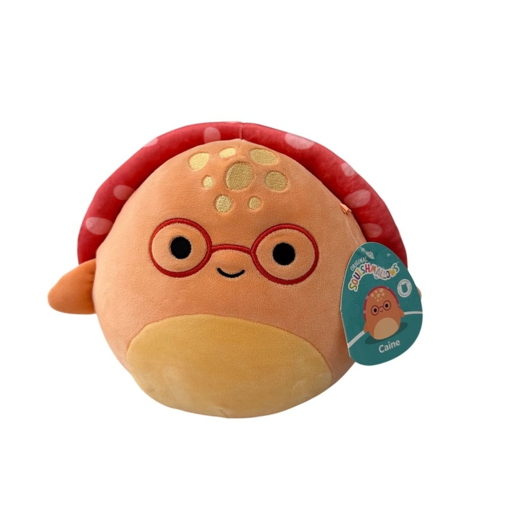 Squishmallows Caine Turtle Plush Kellytoy Jazwares NWT Stuffed Animal 8" Soft